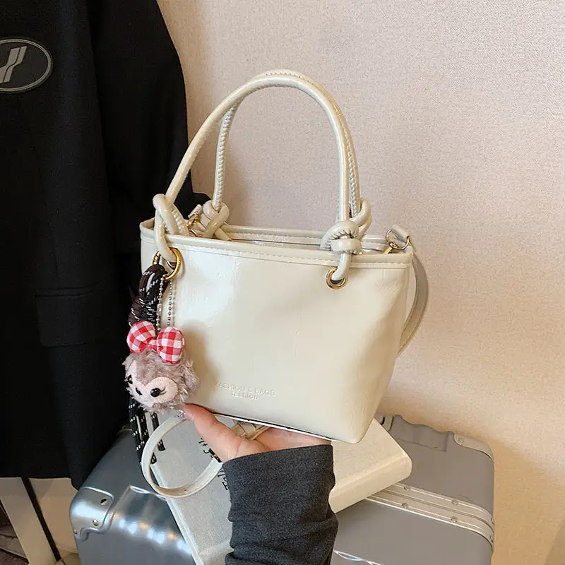 Women's Korean Style Shoulder Crossbody Bag Cream 2025 - Image 7