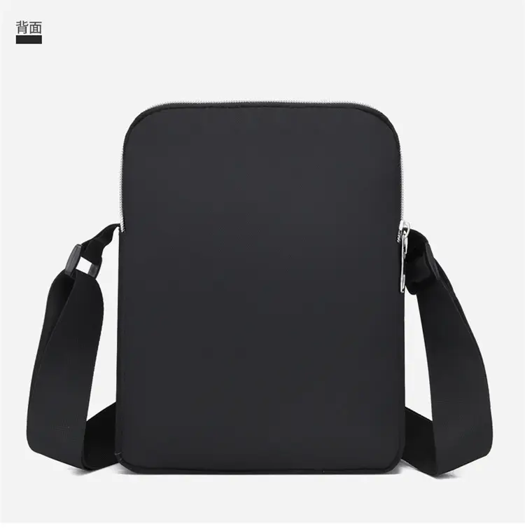 Men's Black Oxford Cloth Waterproof Large Shoulder Bag — feature 21
