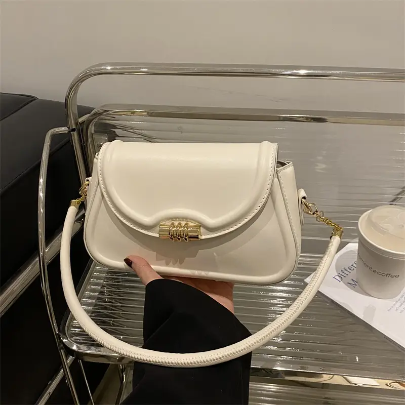 White Korean Style Shoulder Crossbody Bag 2025 - Image 6