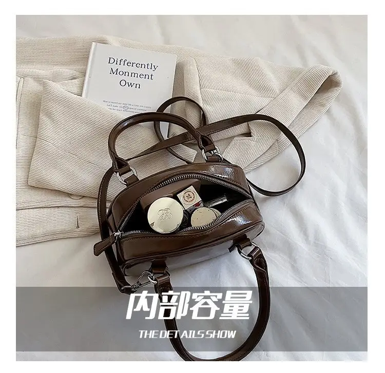 Retro Red Korean Pillow Bag for Women — feature 13