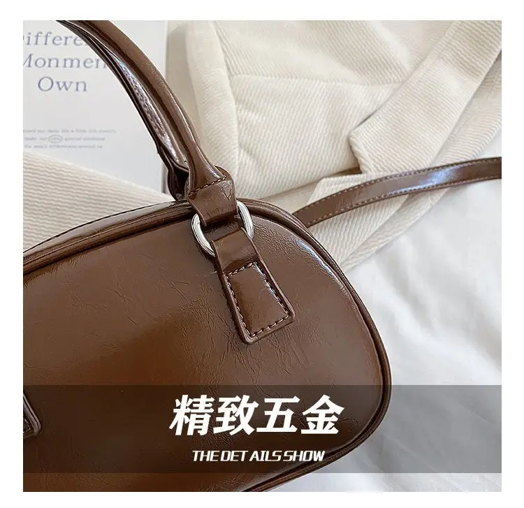 Retro Red Korean Pillow Bag for Women — feature 14