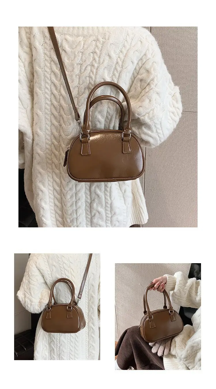 Retro Red Korean Pillow Bag for Women — feature 7
