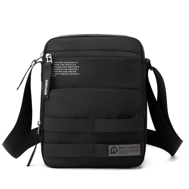 Men's Water Resistant Business Shoulder Bag Black - Image 9