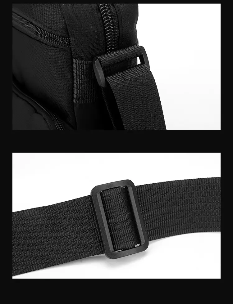 Men's Water Resistant Business Shoulder Bag Black — feature 19