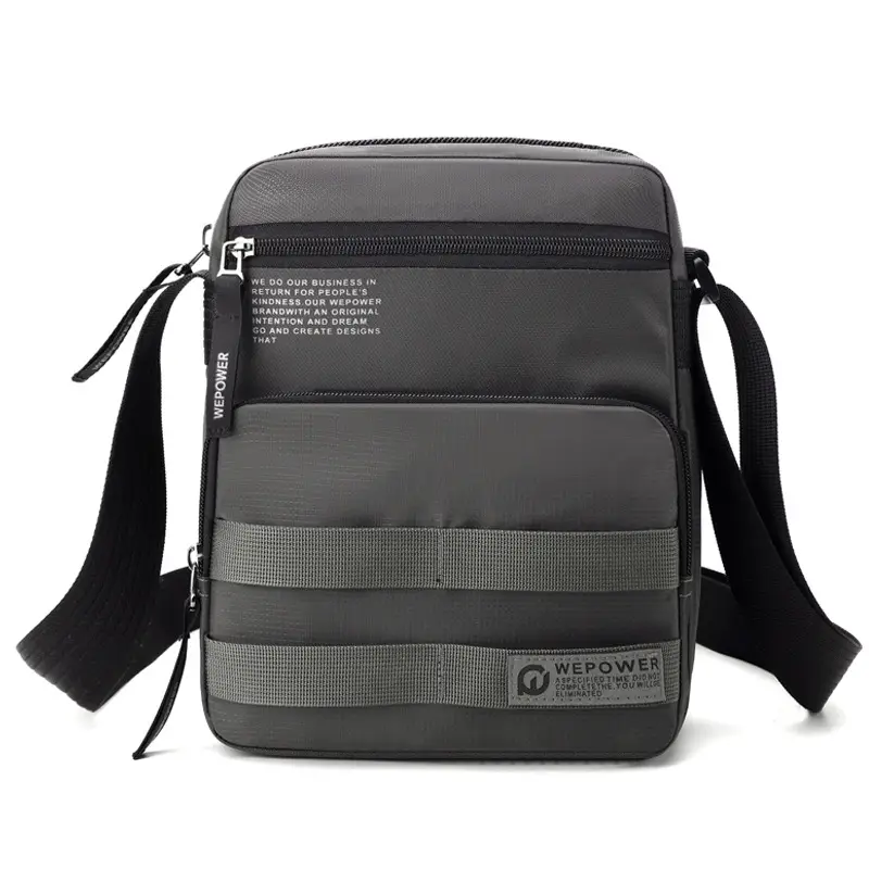 Men's Water Resistant Business Shoulder Bag Black - Image 2