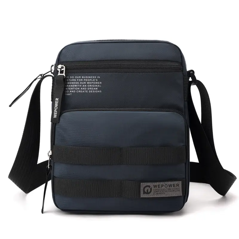 Men's Water Resistant Business Shoulder Bag Black - Image 3