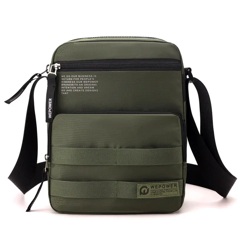 Men's Water Resistant Business Shoulder Bag Black - Image 4