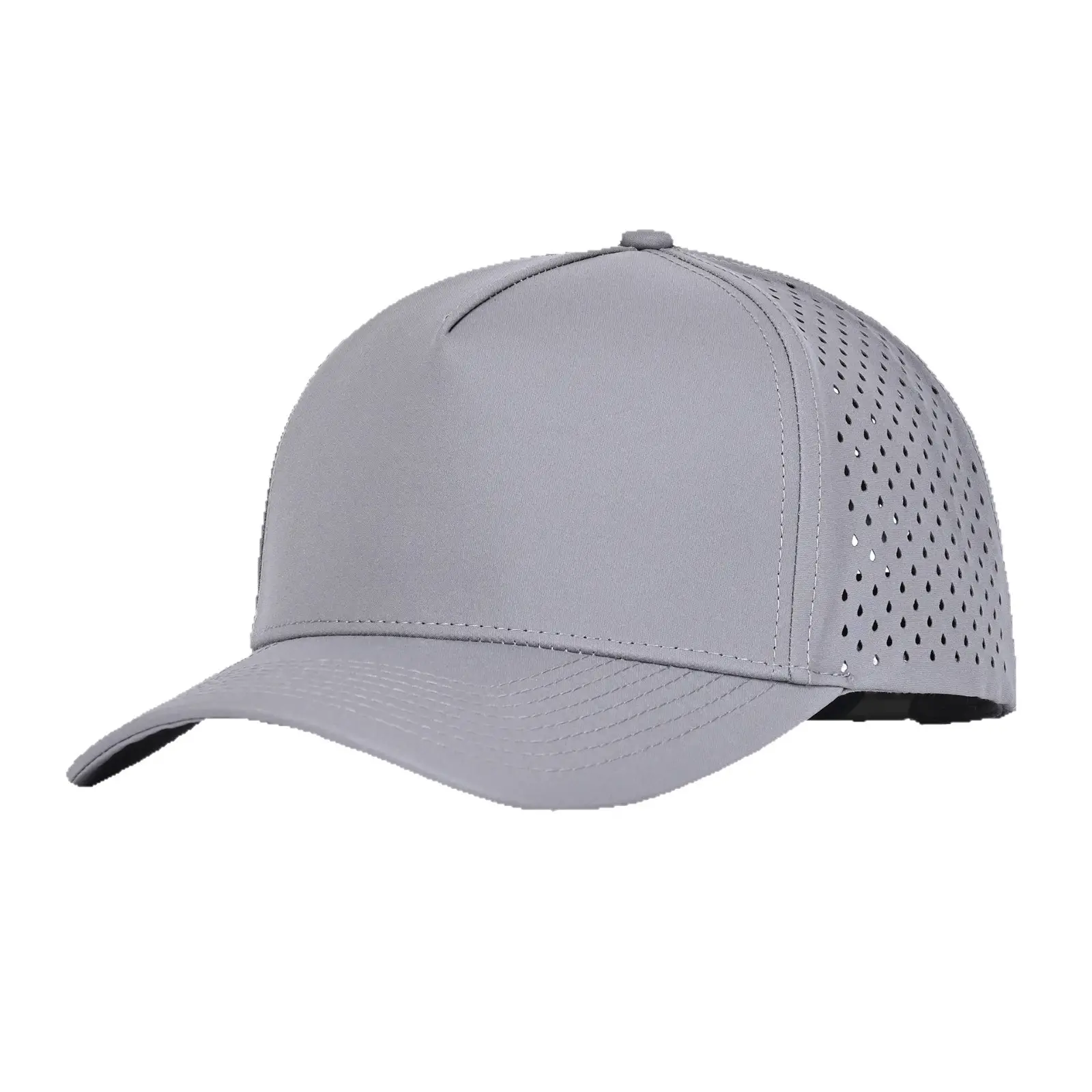 Gray Laser Mesh Baseball Cap 5-Page Quick Dry - Image 14
