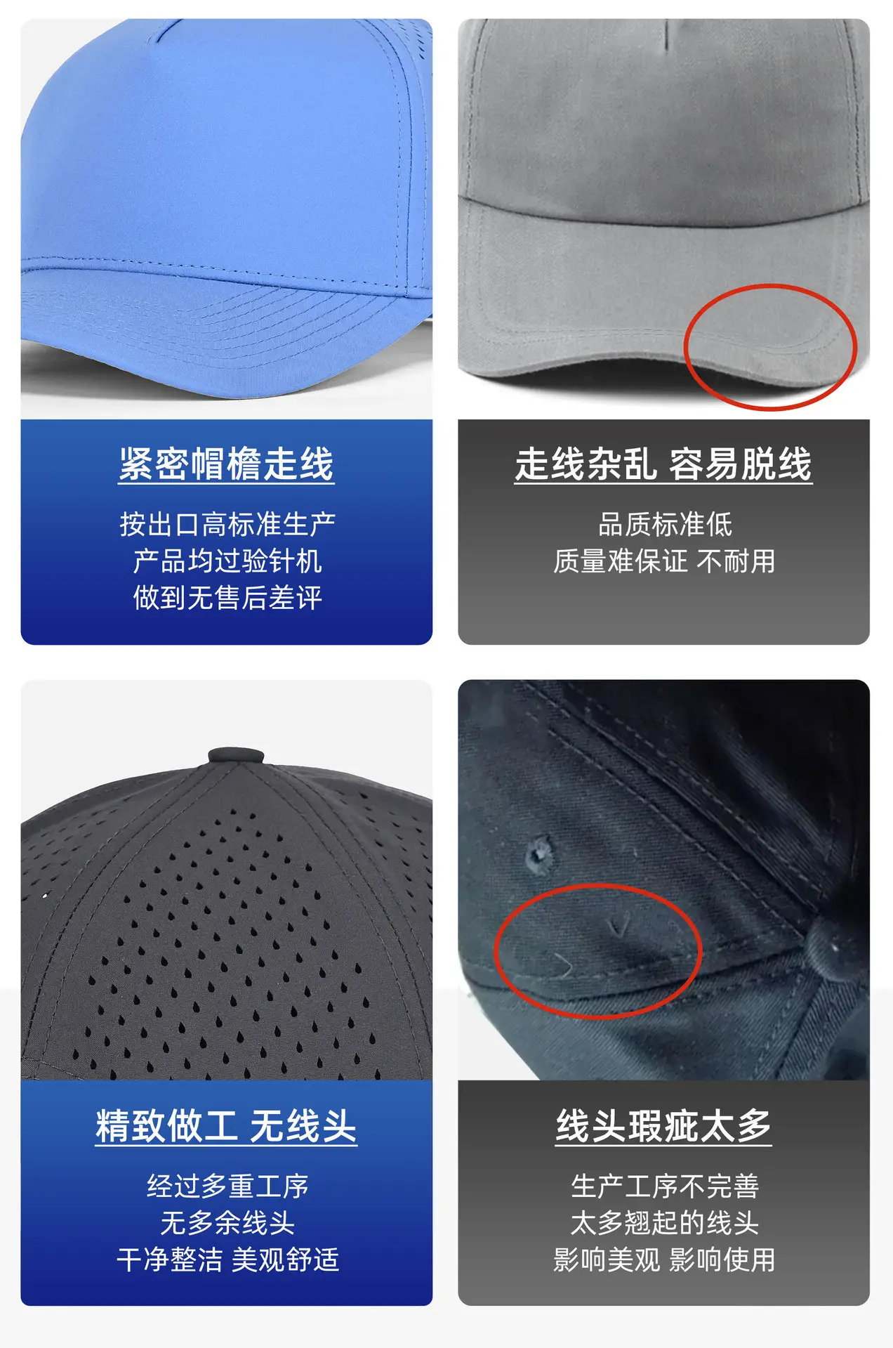 Gray Laser Mesh Baseball Cap 5-Page Quick Dry — feature 13