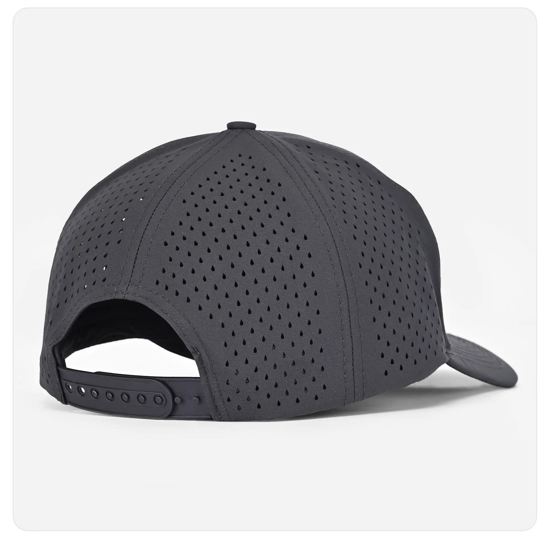 Gray Laser Mesh Baseball Cap 5-Page Quick Dry — feature 24