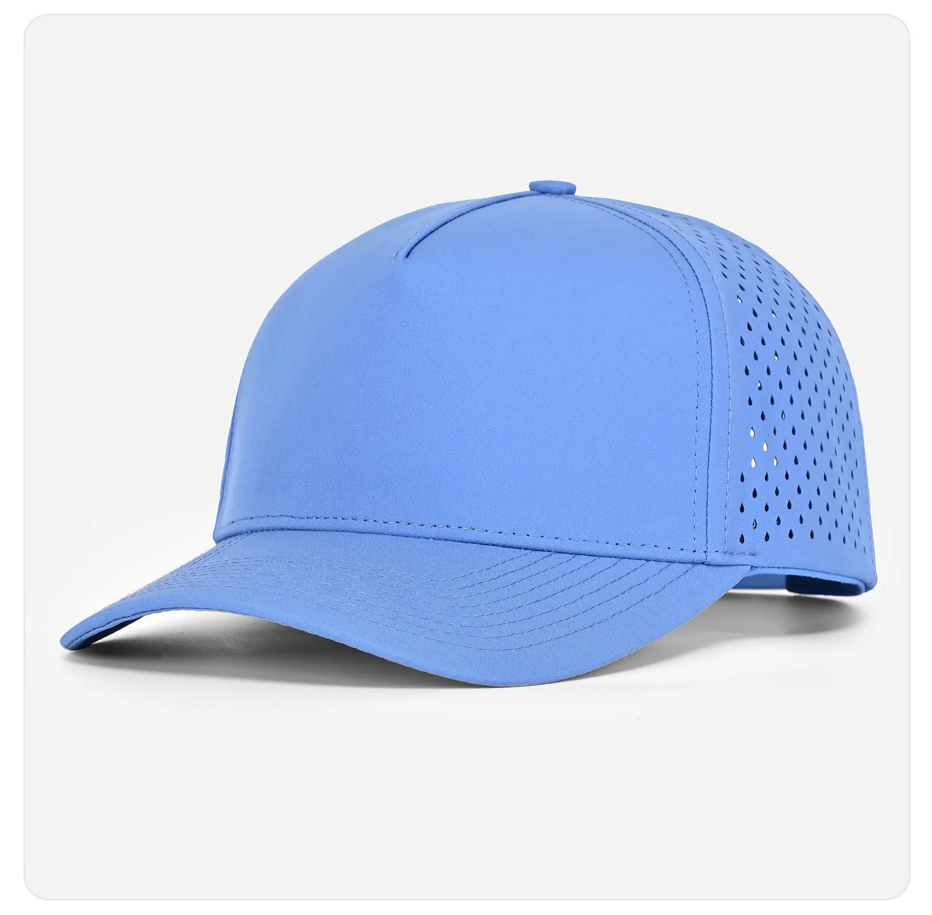 Gray Laser Mesh Baseball Cap 5-Page Quick Dry — feature 27