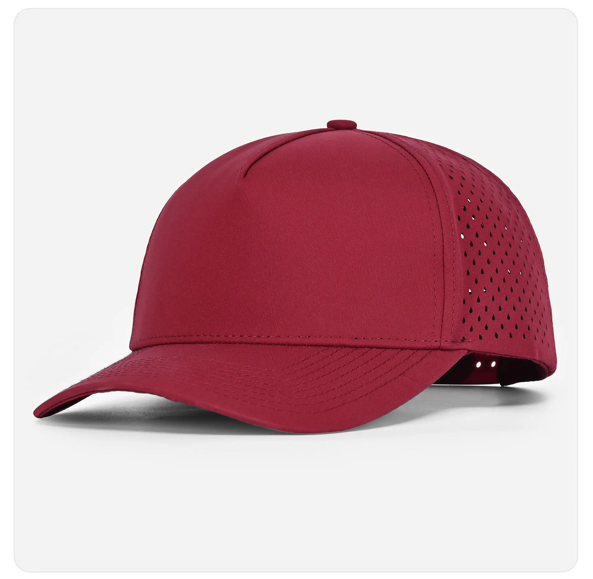 Gray Laser Mesh Baseball Cap 5-Page Quick Dry — feature 28