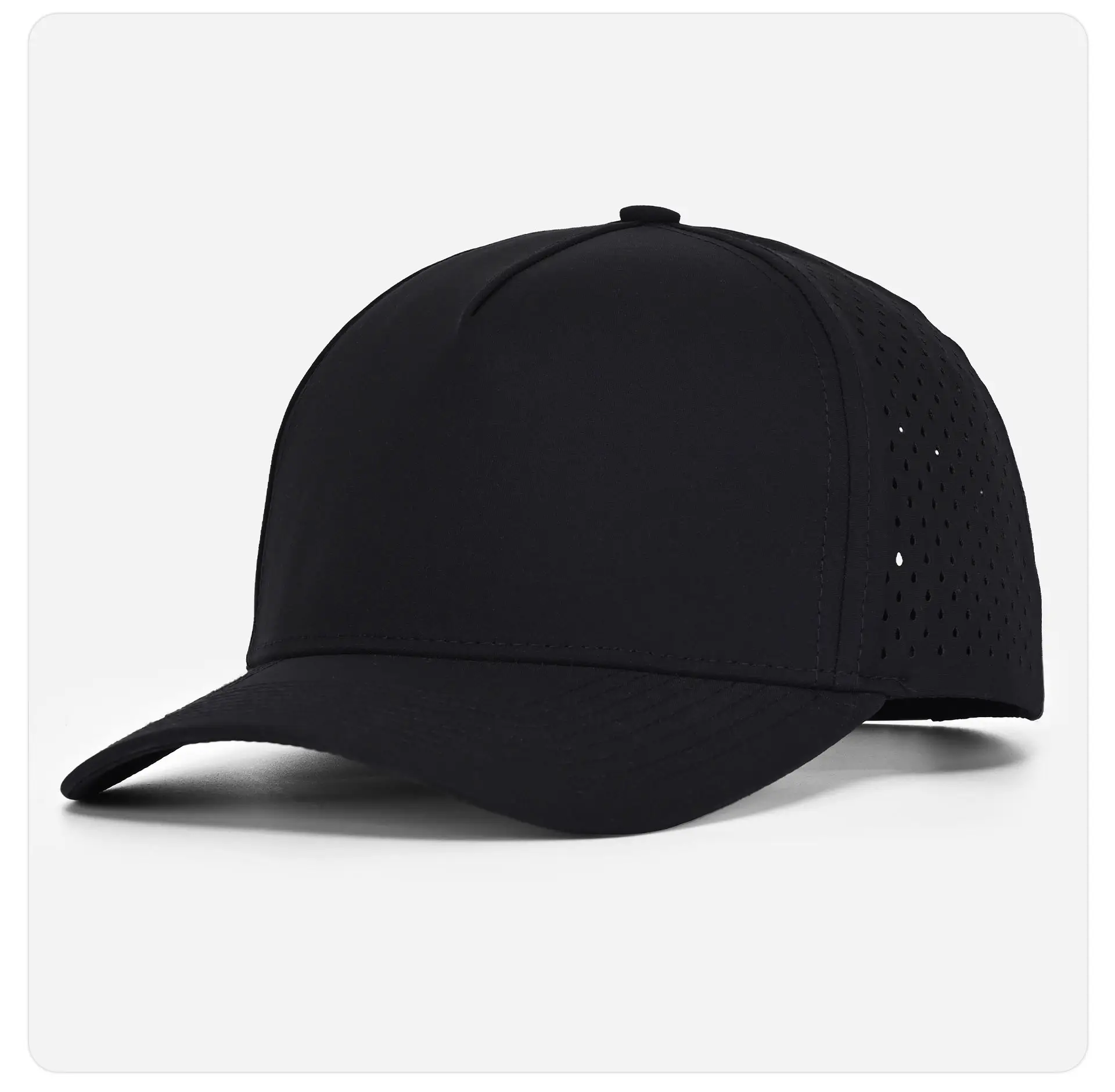 Gray Laser Mesh Baseball Cap 5-Page Quick Dry — feature 30