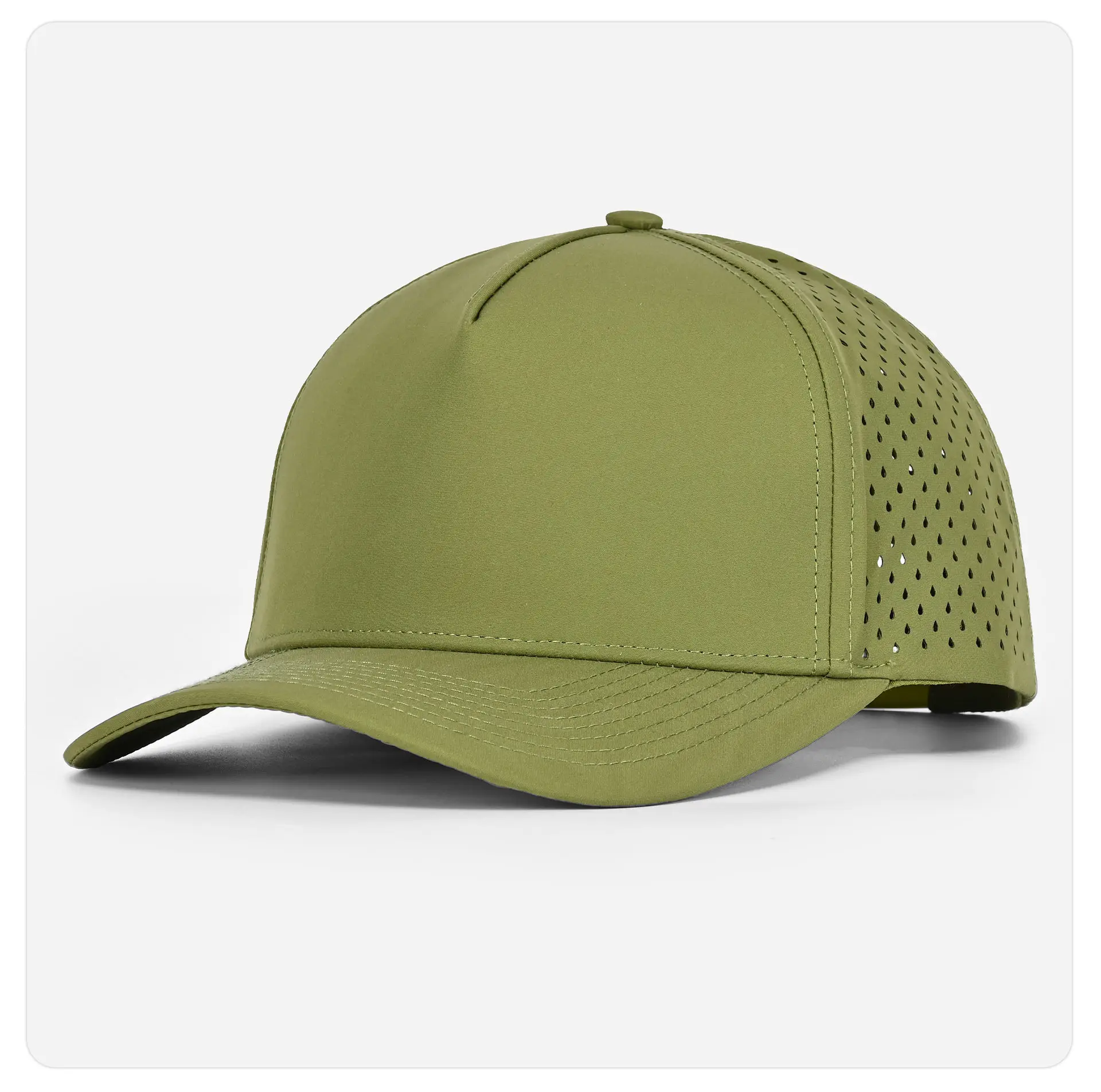 Gray Laser Mesh Baseball Cap 5-Page Quick Dry — feature 32