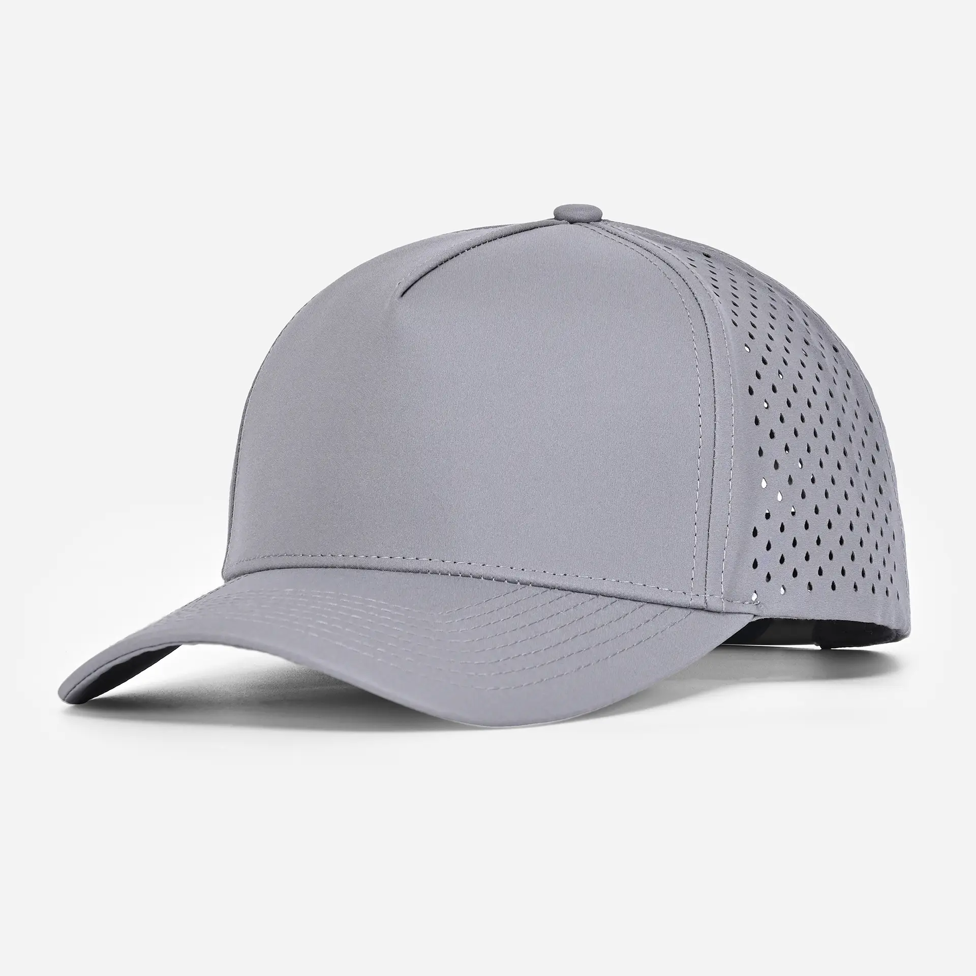 Gray Laser Mesh Baseball Cap 5-Page Quick Dry - Image 7