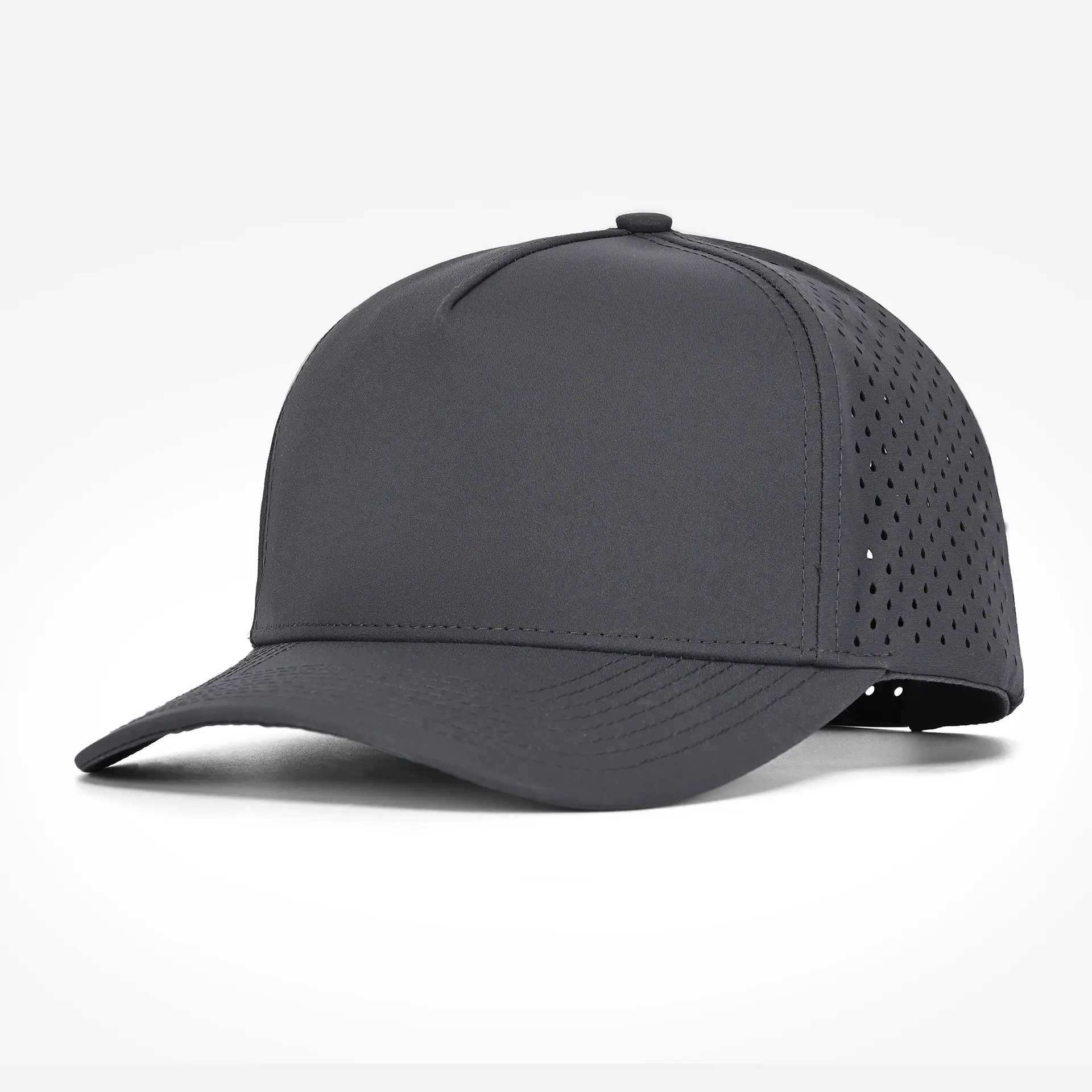 Gray Laser Mesh Baseball Cap 5-Page Quick Dry - Image 8
