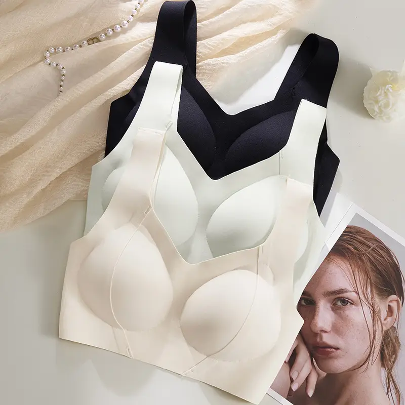 Traceless Sports Bra Women's Small Chest Pull-up
