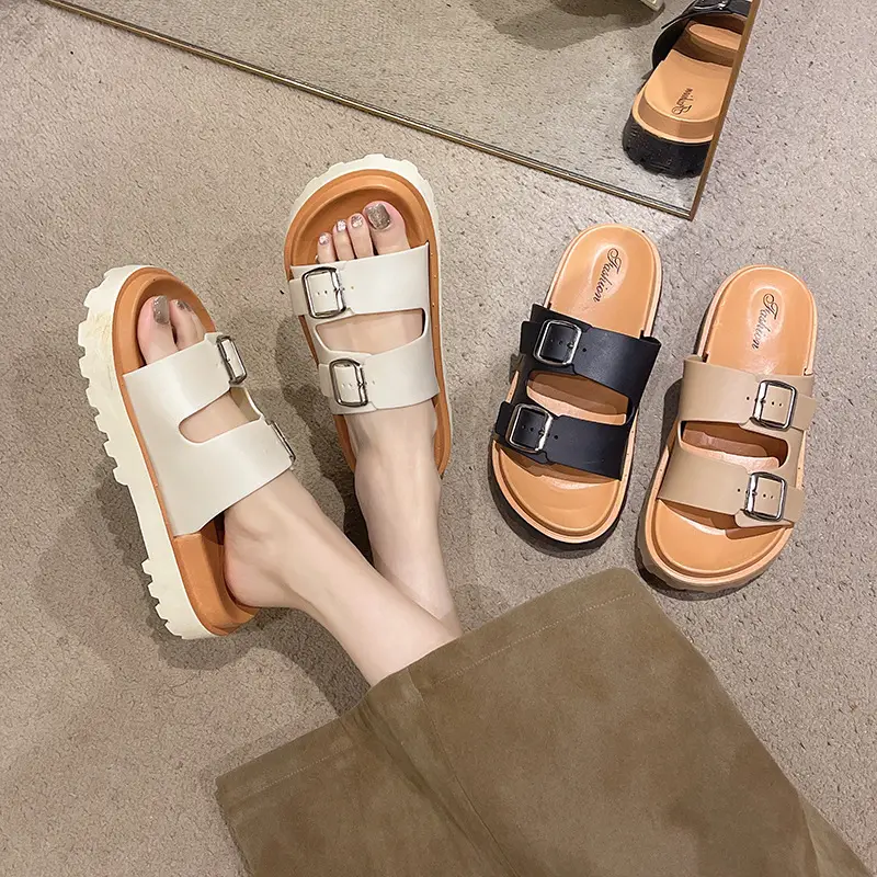 Women's 2025 Thick Sandals with Buckle Strap - Image 8