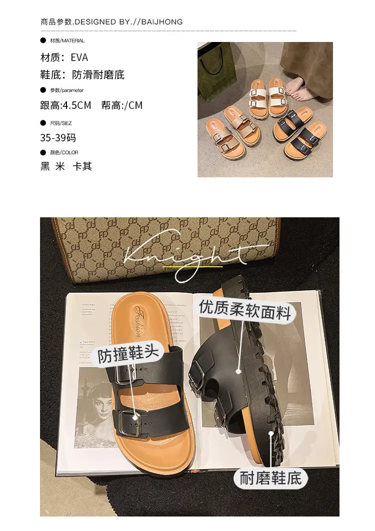 Women's 2025 Thick Sandals with Buckle Strap — feature 18