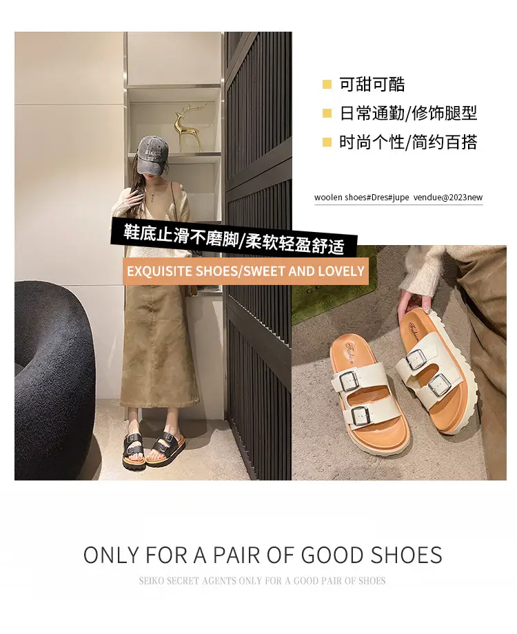 Women's 2025 Thick Sandals with Buckle Strap — feature 20
