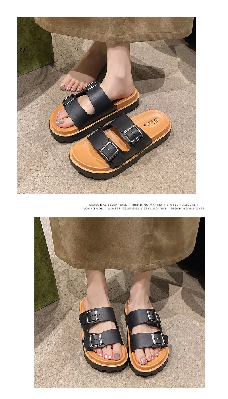 Women's 2025 Thick Sandals with Buckle Strap — feature 21