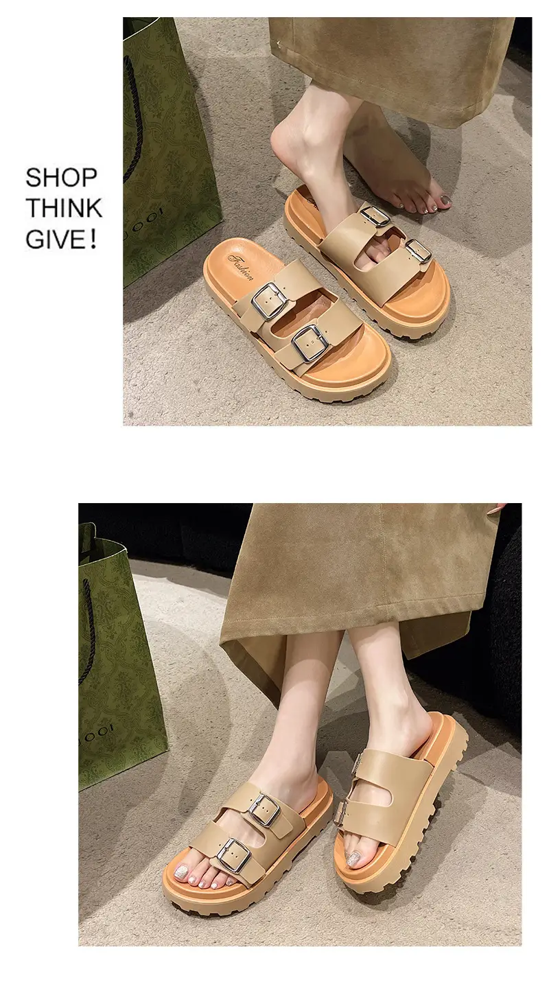 Women's 2025 Thick Sandals with Buckle Strap — feature 23