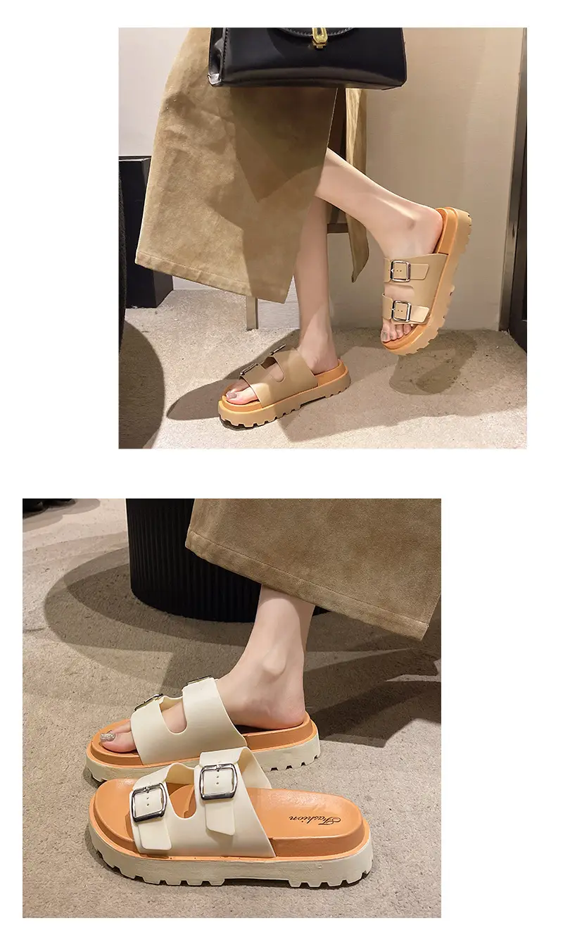 Women's 2025 Thick Sandals with Buckle Strap — feature 25