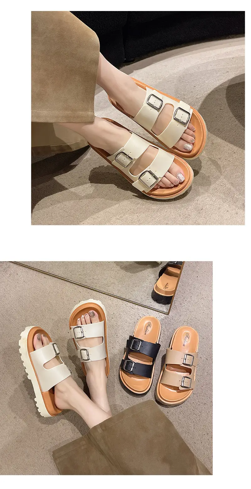 Women's 2025 Thick Sandals with Buckle Strap — feature 26