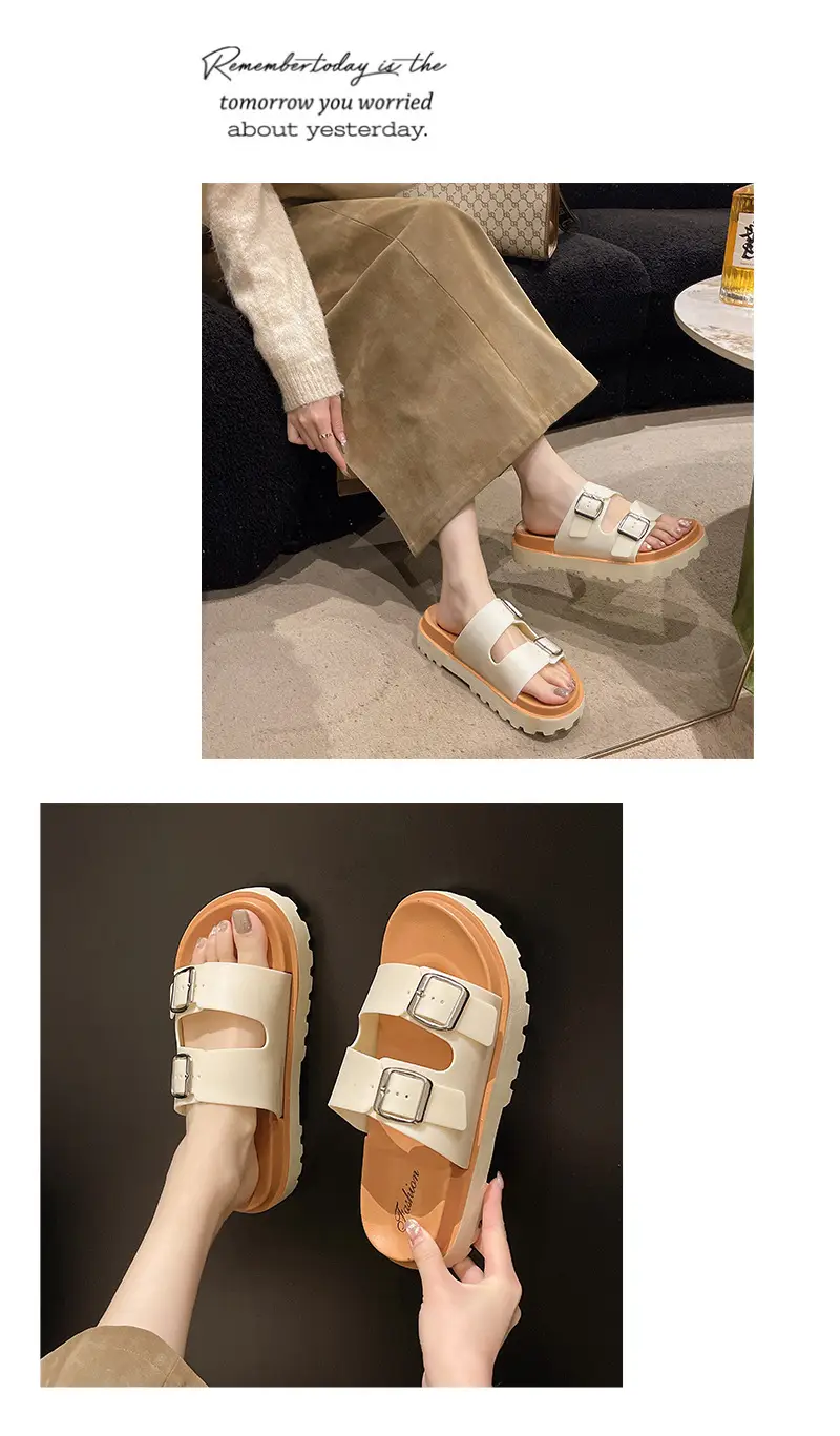 Women's 2025 Thick Sandals with Buckle Strap — feature 27