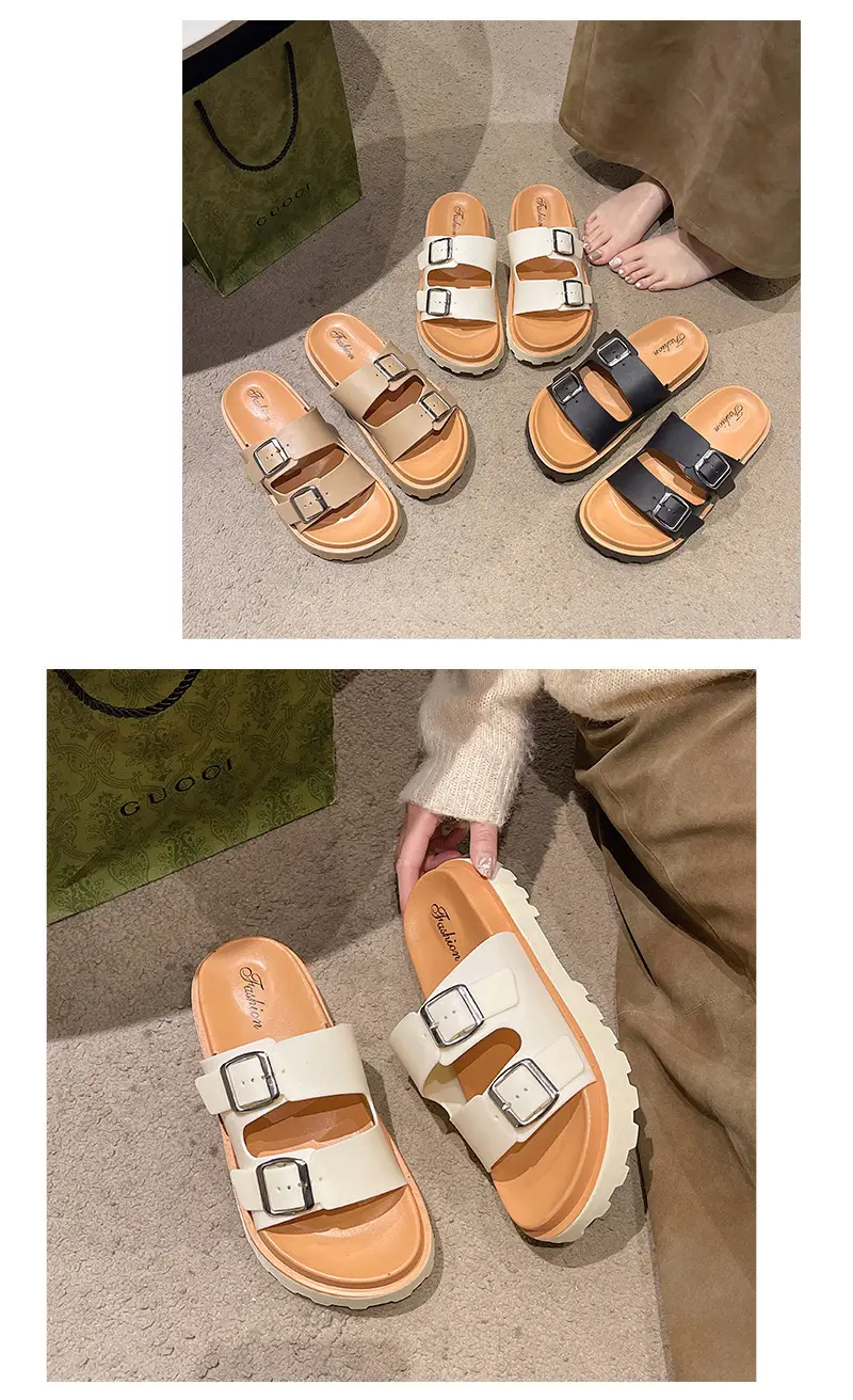 Women's 2025 Thick Sandals with Buckle Strap — feature 28