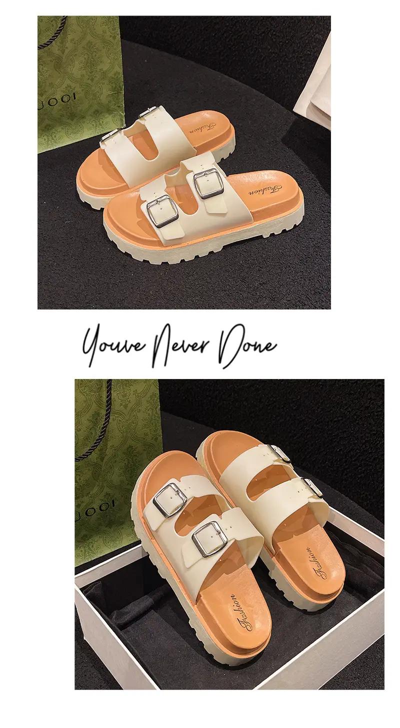 Women's 2025 Thick Sandals with Buckle Strap — feature 29
