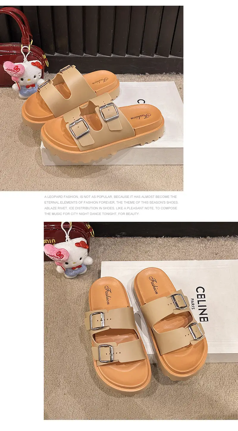 Women's 2025 Thick Sandals with Buckle Strap — feature 30
