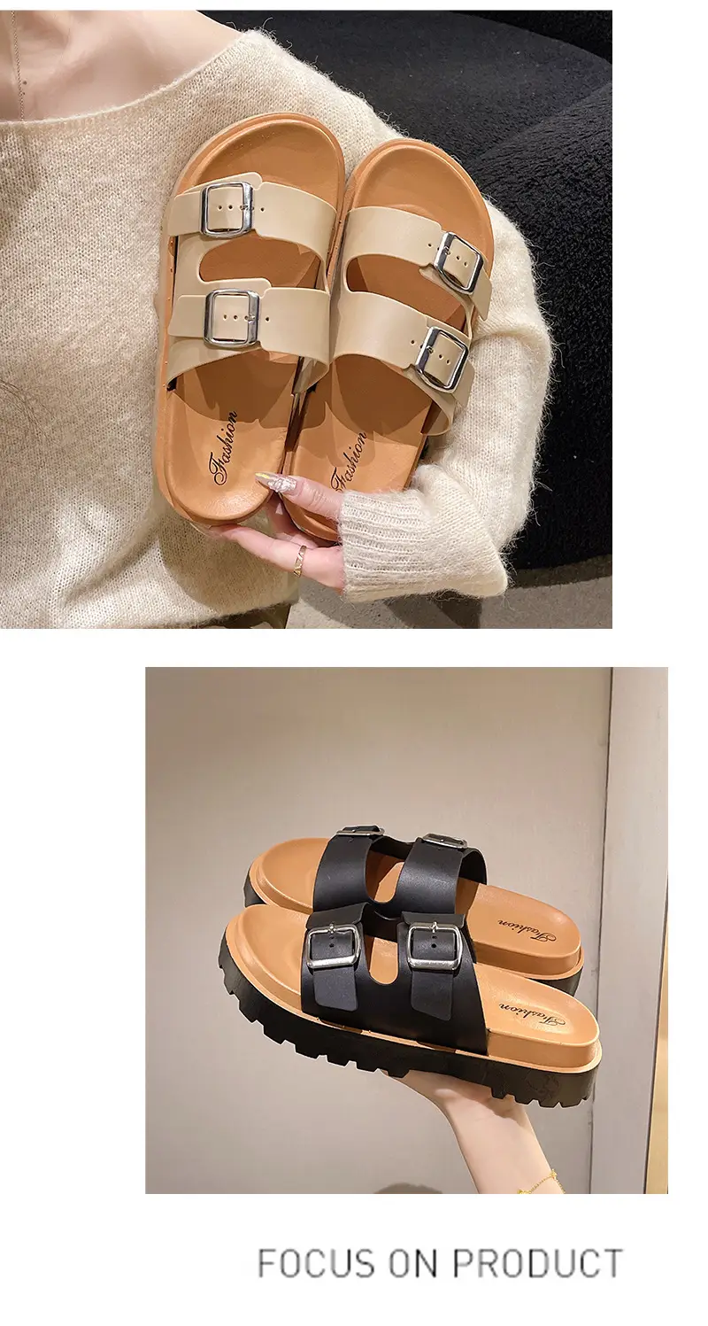 Women's 2025 Thick Sandals with Buckle Strap — feature 31