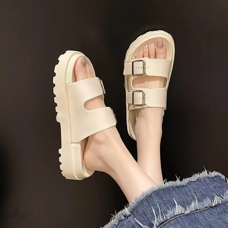 Women's 2025 Thick Sandals with Buckle Strap - Image 2