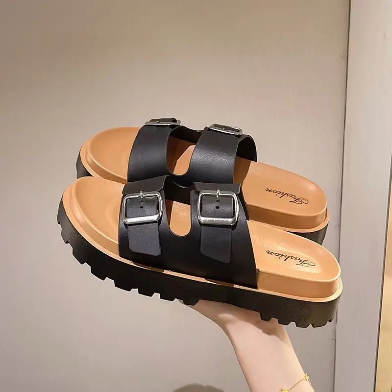 Women's 2025 Thick Sandals with Buckle Strap - Image 4