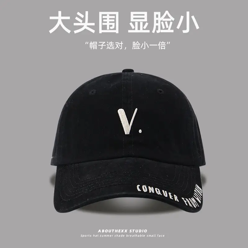 Korean Style Baseball Hat with Wide Brim & Sunshade Cap - Image 2