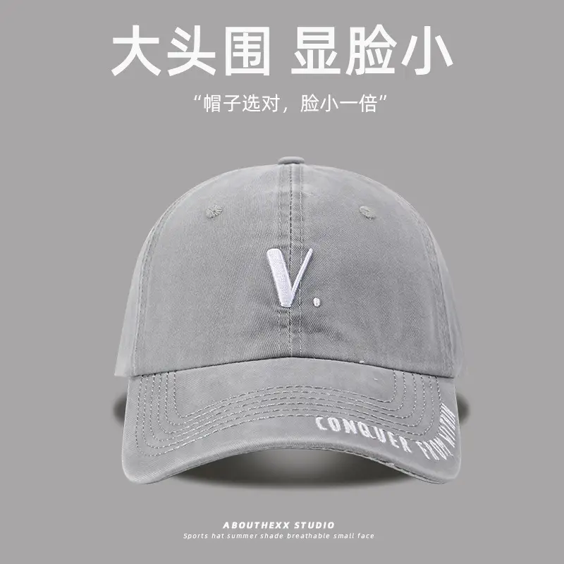 Korean Style Baseball Hat with Wide Brim & Sunshade Cap - Image 3