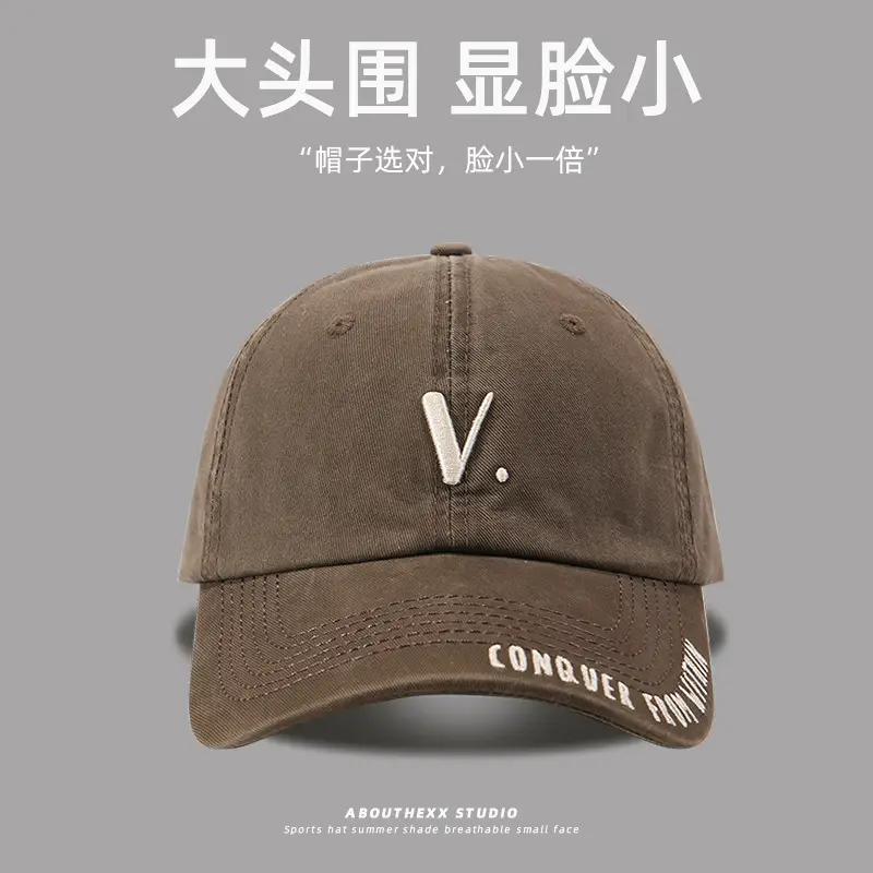 Korean Style Baseball Hat with Wide Brim & Sunshade Cap - Image 4