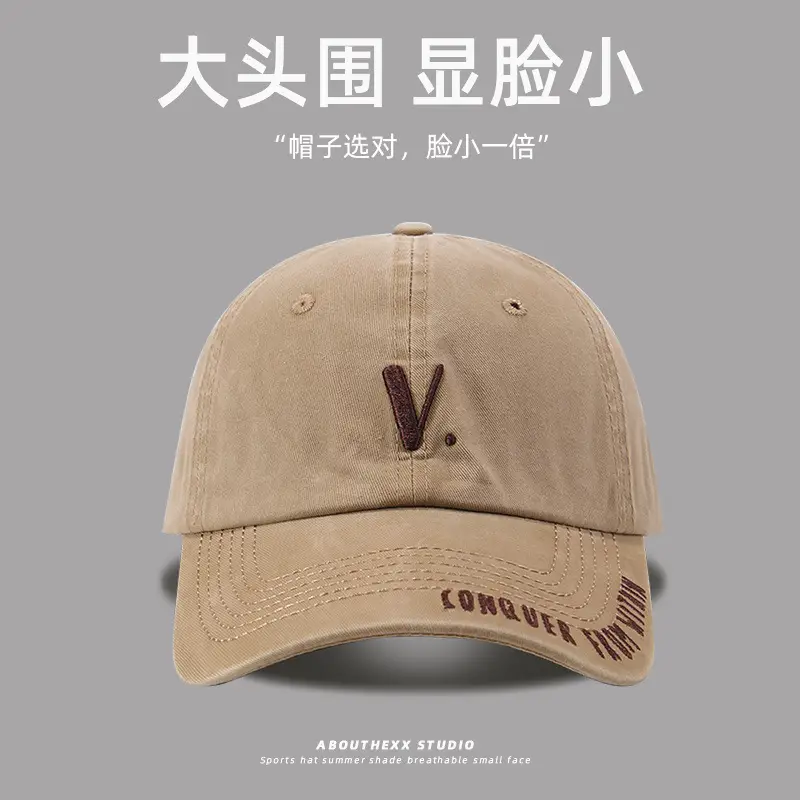 Korean Style Baseball Hat with Wide Brim & Sunshade Cap - Image 5