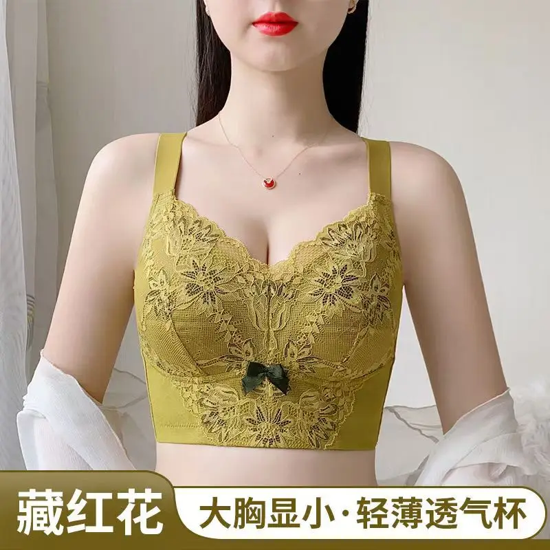 Women's Full Cup Bra with Floral Embroidery Large Size - Image 8