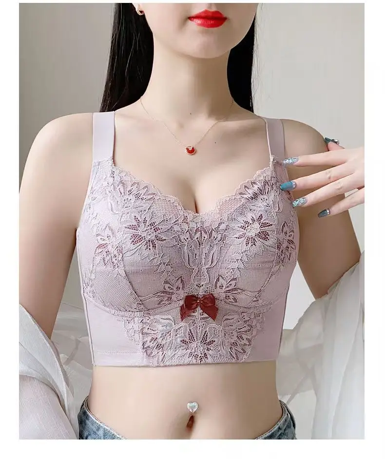 Women's Full Cup Bra with Floral Embroidery Large Size — feature 24