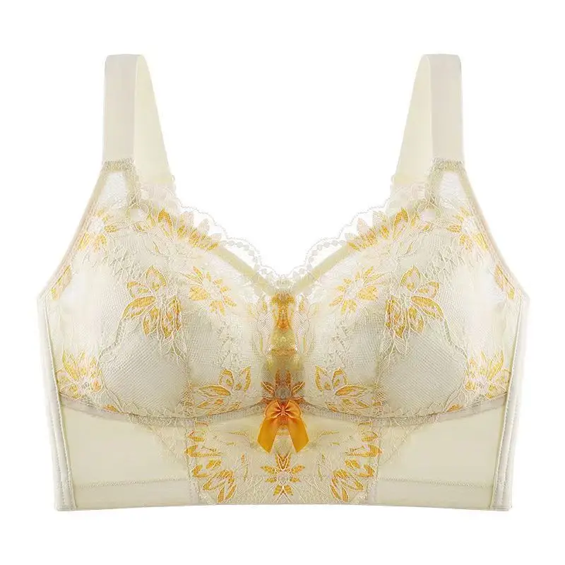 Women's Full Cup Bra with Floral Embroidery Large Size - Image 2
