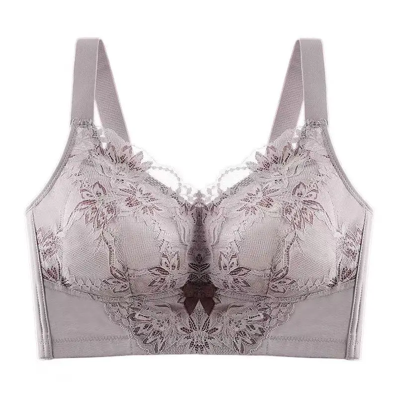 Women's Full Cup Bra with Floral Embroidery Large Size - Image 3