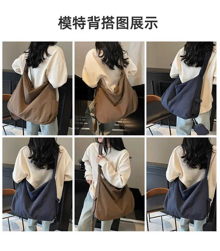 Women's Large Crossbody Bag Brown Leather Casual Commuter — feature 8