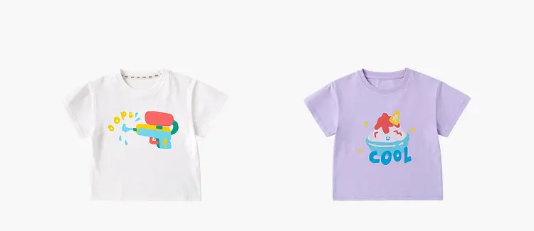 Dudujia Kids T-Shirt Blue Doodle Print Summer Wear — feature 13