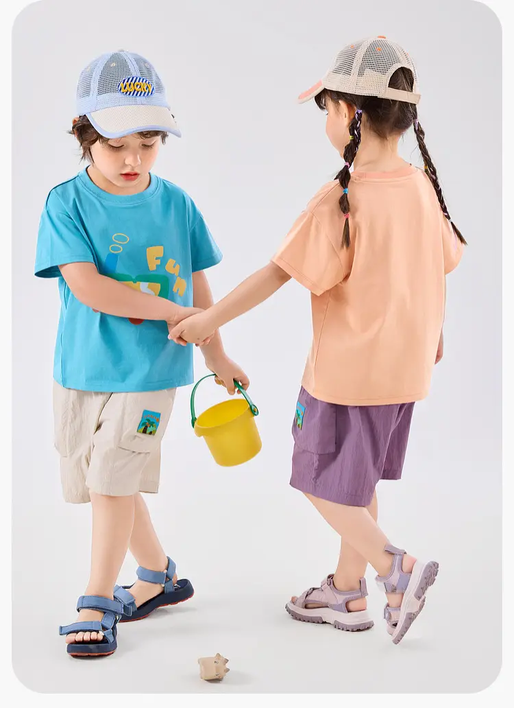 Dudujia Kids T-Shirt Blue Doodle Print Summer Wear — feature 20