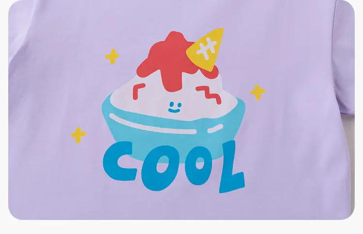 Dudujia Kids T-Shirt Blue Doodle Print Summer Wear — feature 34