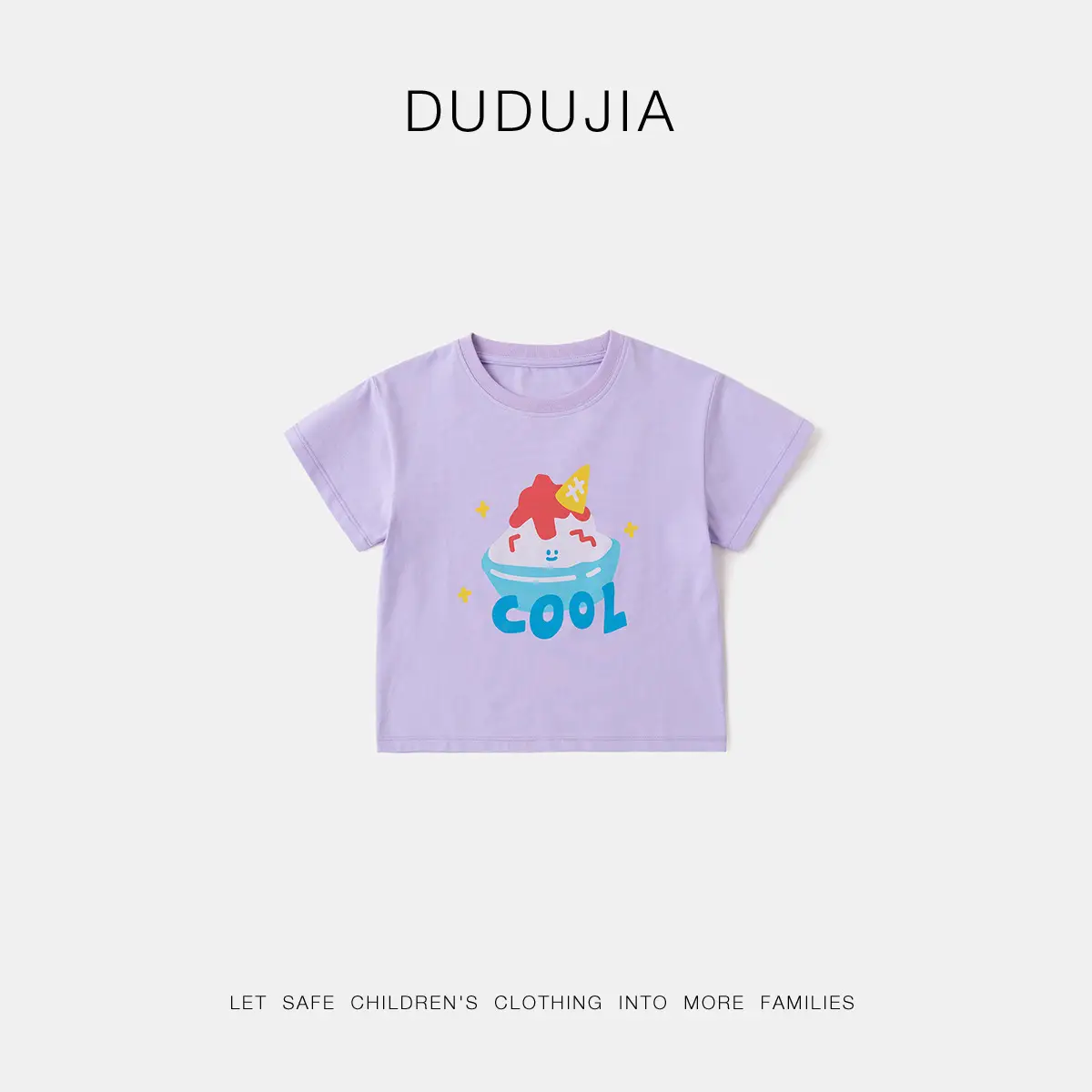 Dudujia Kids T-Shirt Blue Doodle Print Summer Wear