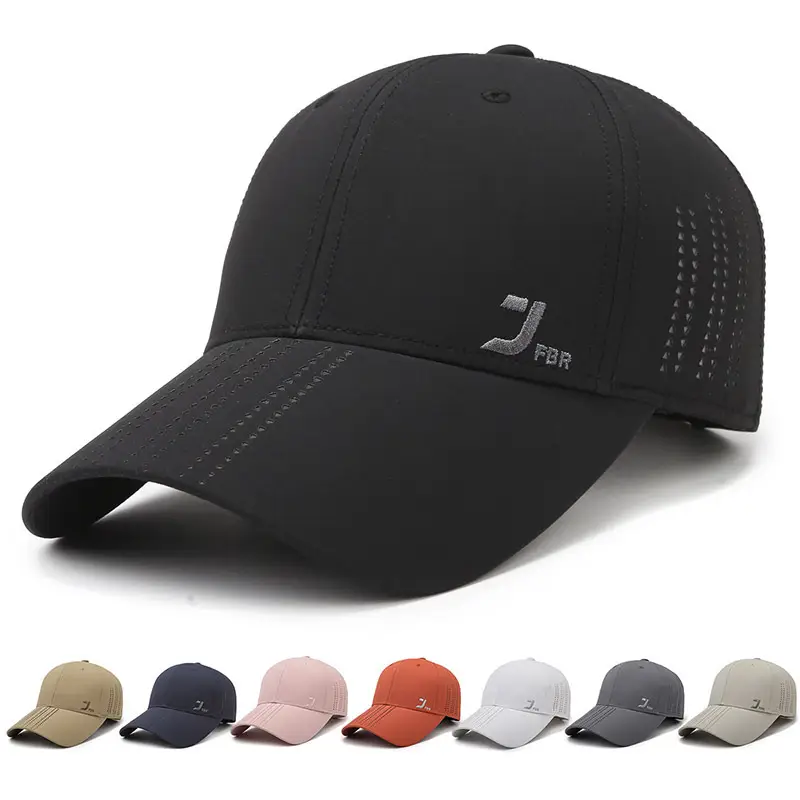 Pink Perforated Baseball Cap for Men - Image 8