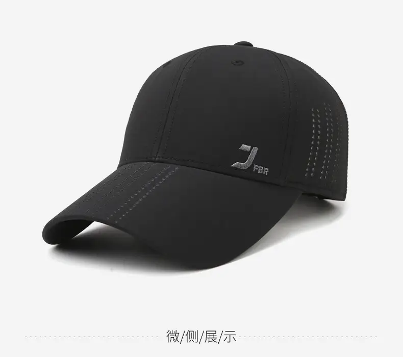 Pink Perforated Baseball Cap for Men — feature 9